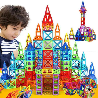Colorful magnetic building blocks for creative learning