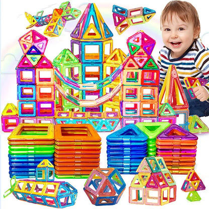 MomEase magnetic construction blocks for toddlers and preschoolers educational STEM building toy