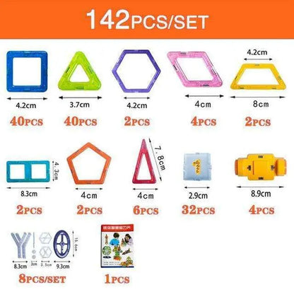 Magnetic construction block gift set for children